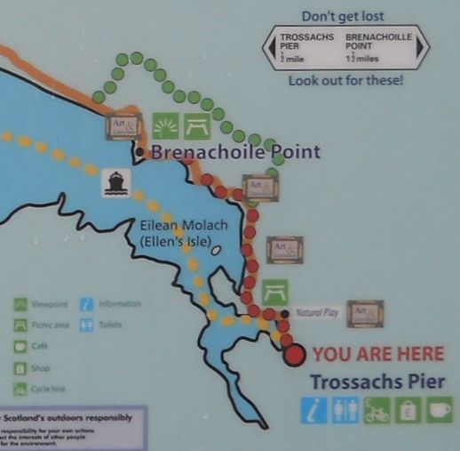 Map of Primrose Hill trail above Loch Katrine