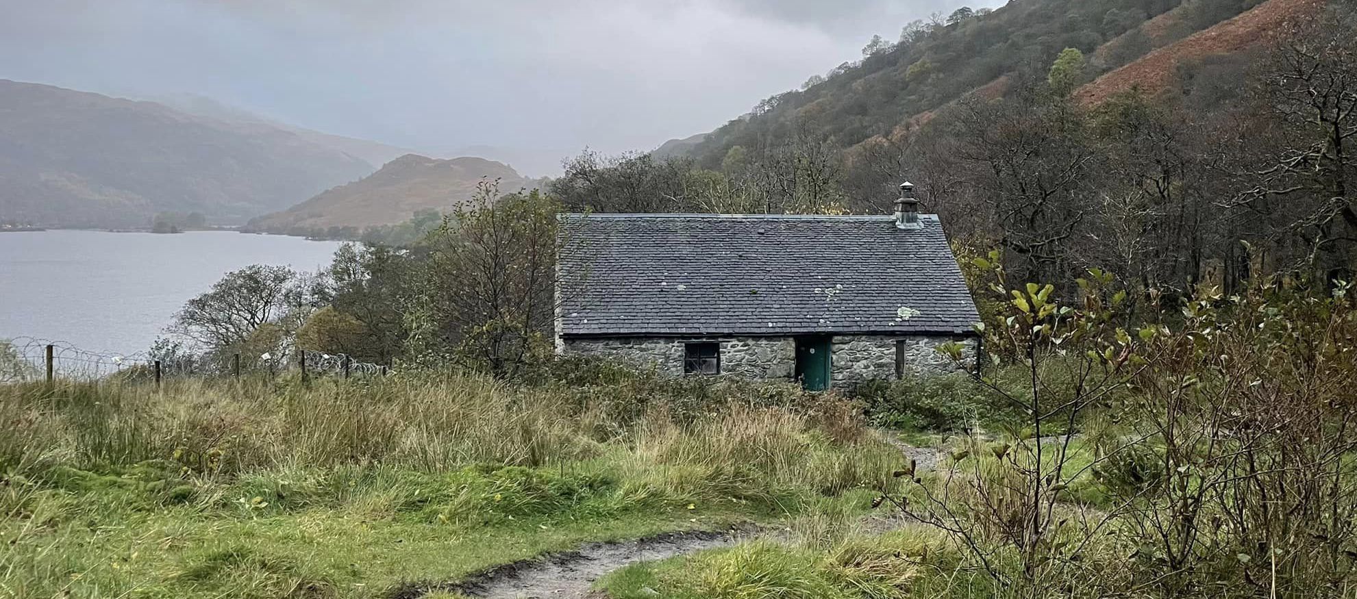 Bothy at Doune on Loch Lomond on route to Beinglas