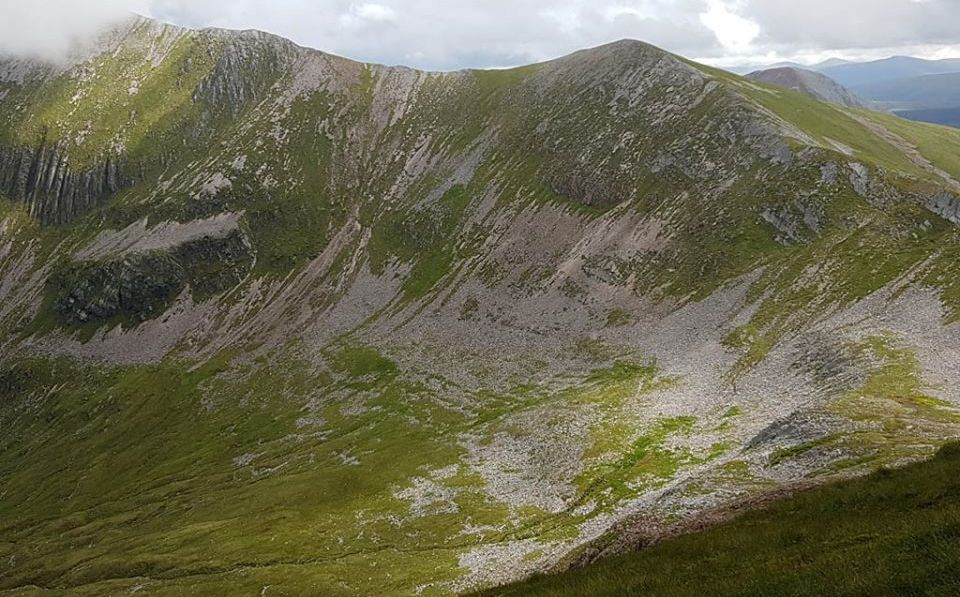 Binnein Mor and Na Gruagaicheann in the Mamores