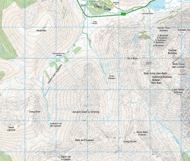 Map of Sgor na h-Ulaidht