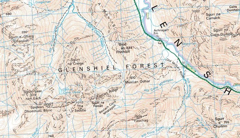 Location Map and Access Route for The Saddle