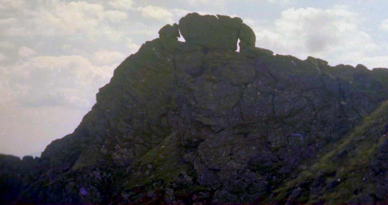 The Eye of the Needle of The Cobbler ( Ben Arthur ) from Beinn Narnain in The Arrochar Alps