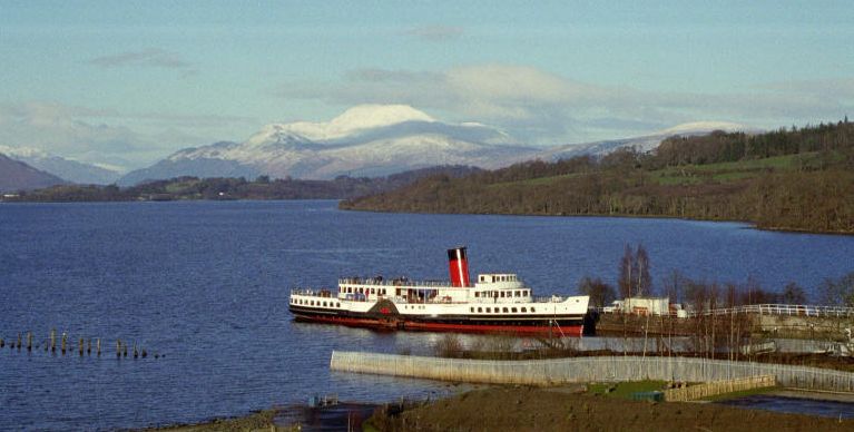 Maid of the Loch, Ben Lomond and Loch Lomond