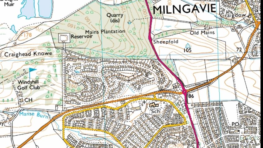 Map of Mains Wood