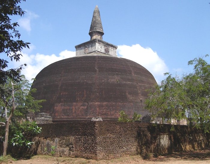 Rankot Dagoba in the ancient city of Polonnaruwa in northern Sri Lanka