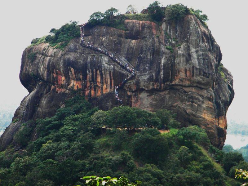 Stairway to Rock Fortress City at Sigiriya