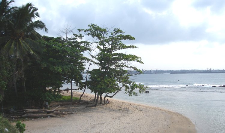 Small Beach beneath Ramparts of Galle Fort