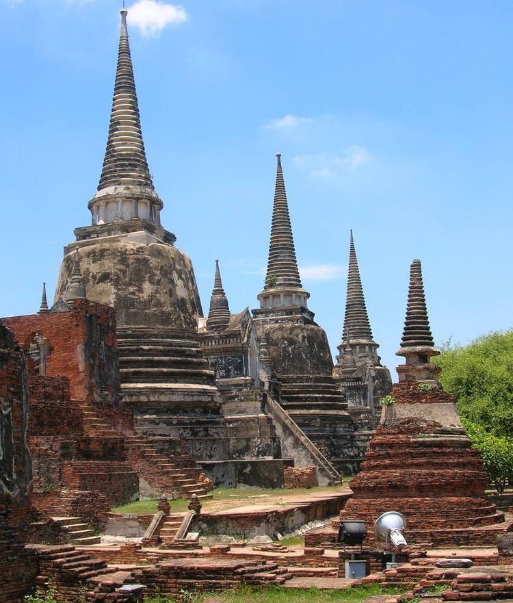 Wat Phra Si Sanphet at Ayutthaya Historical Park in Northern Thailand