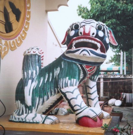 Dragon Dog at Chinese Temple in Chiang Mai in northern Thailand