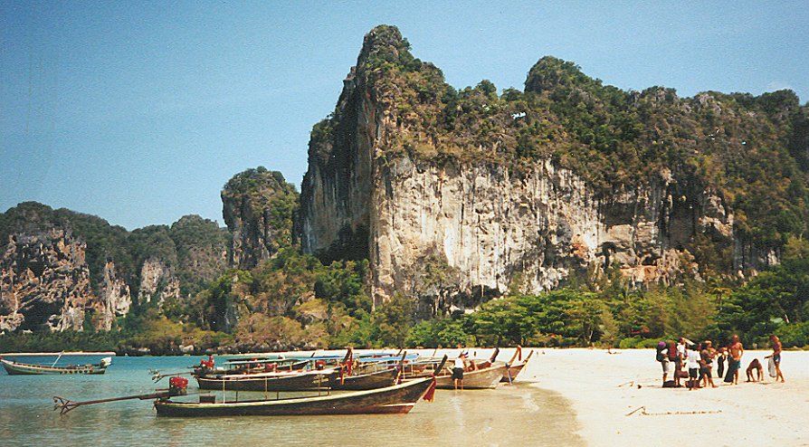 Hat Rai Leh ( West ) at Phra Nang near Krabi in Southern Thailand