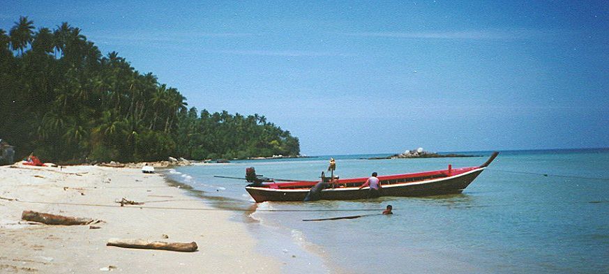 Beach at Ao Bang Tao on Ko Phuket in Southern Thailand