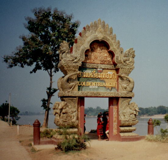 Golden Triangle at Borders of Thailand, Laos and Burma ( Myanmar )