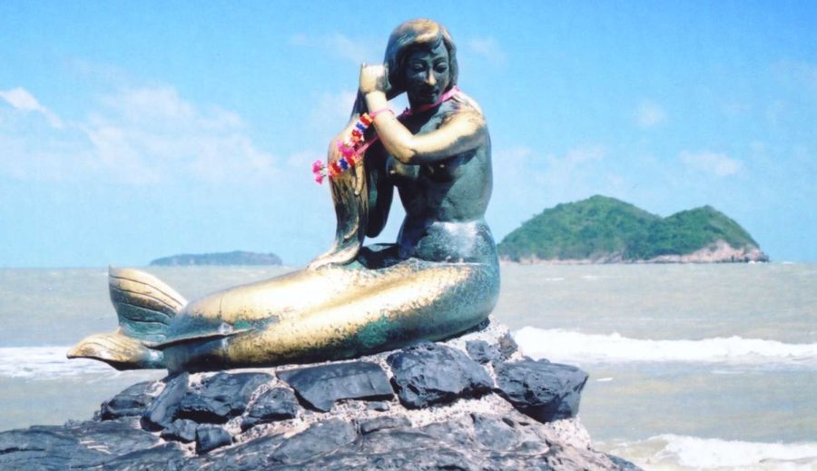 The Little Mermaid at Laem Samila in Songkhla