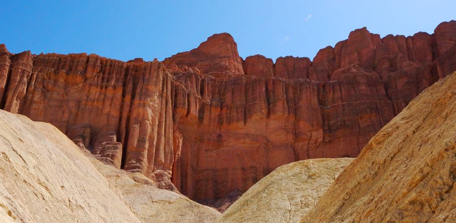 Red Cathedral from Golden Canyon Trail in Death Valley