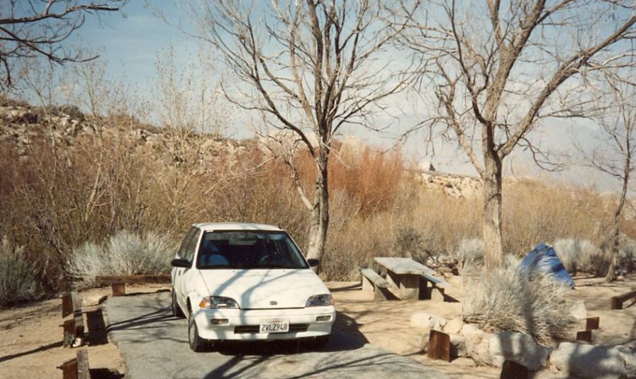 Campsite for Mount Whitney above Lone Pine in Owens Valley