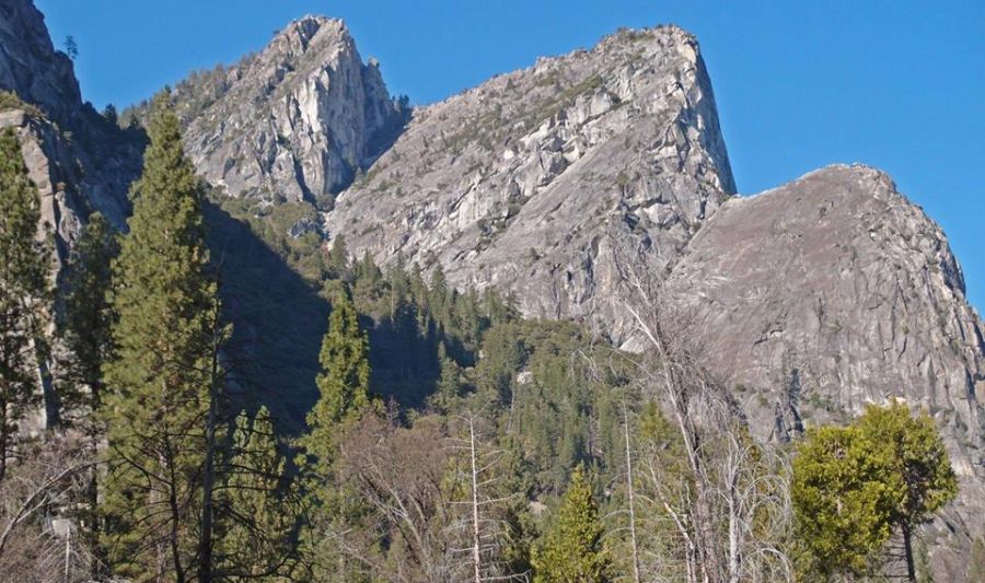 The Three Brothers above Yosemite Valley