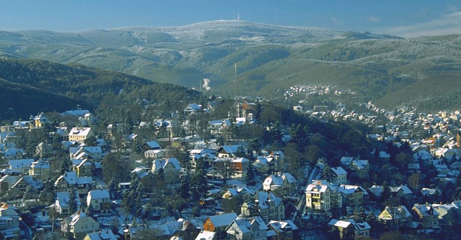 View from Wernigerode Castle in Germany