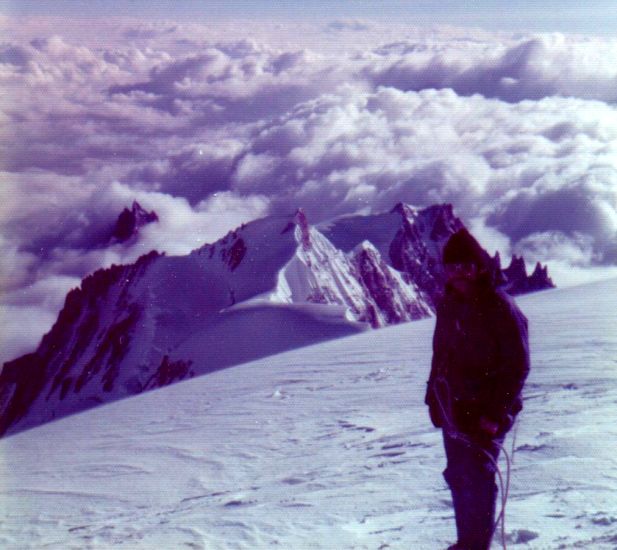 View from summit of Mont Blanc